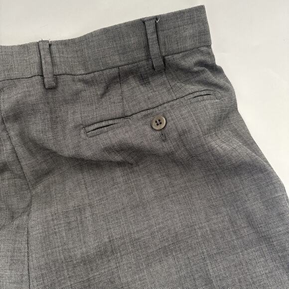 VINTAGE Zanella GRAY Virgin WOOL Trouser Men’s 36x28 Made in ITALY - Picture 6 of 11